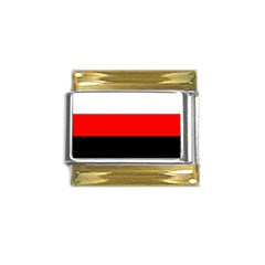 Erzya Flag Gold Trim Italian Charm (9mm)