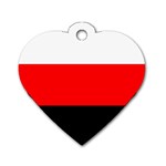 Erzya Flag Dog Tag Heart (One Side) Front