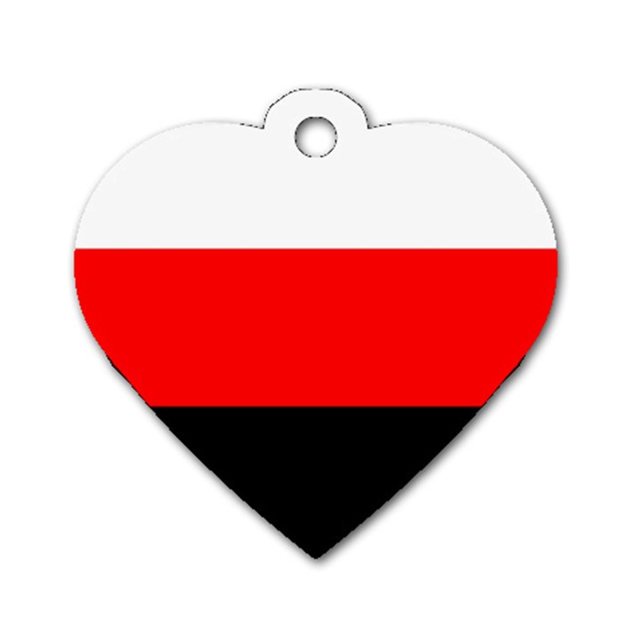 Erzya Flag Dog Tag Heart (One Side)