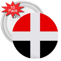 Arpitania Flag 3  Buttons (10 pack) 