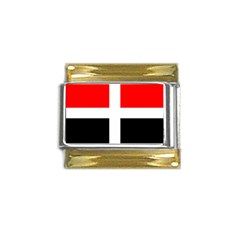 Arpitania Flag Gold Trim Italian Charm (9mm) by tony4urban