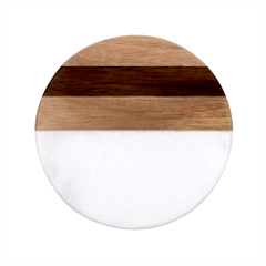 Aust Agder Flag Classic Marble Wood Coaster (round)  by tony4urban