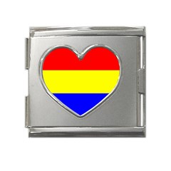 Budapest Flag Mega Link Heart Italian Charm (18mm) by tony4urban