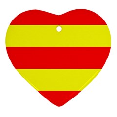 Aust Agder Flag Heart Ornament (two Sides) by tony4urban