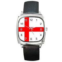 Bologna Flag Square Metal Watch