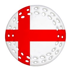 Bologna Flag Round Filigree Ornament (Two Sides)