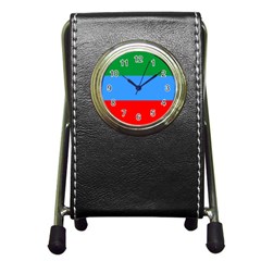 Dagestan Flag Pen Holder Desk Clock by tony4urban