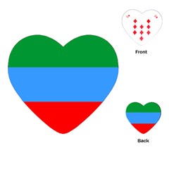 Dagestan Flag Playing Cards Single Design (heart) by tony4urban