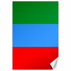 Dagestan Flag Canvas 24  X 36  by tony4urban