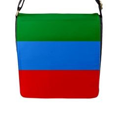 Dagestan Flag Flap Closure Messenger Bag (l)