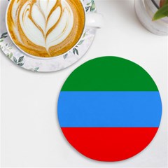 Dagestan Flag Uv Print Round Tile Coaster