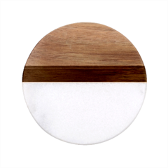 Dagestan Flag Classic Marble Wood Coaster (round) 