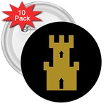 Finnmark Flag 3  Buttons (10 pack)  Front