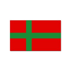 Bornholm Denmark Flag Sticker Rectangular (100 Pack)