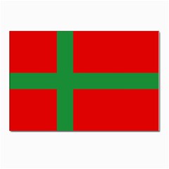 Bornholm Denmark Flag Postcard 4 x 6  (pkg Of 10)