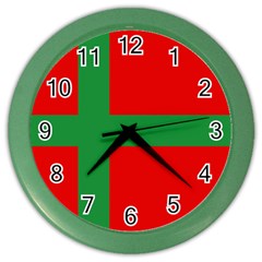 Bornholm Denmark Flag Color Wall Clock by tony4urban