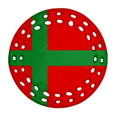 Bornholm Denmark Flag Ornament (round Filigree) by tony4urban