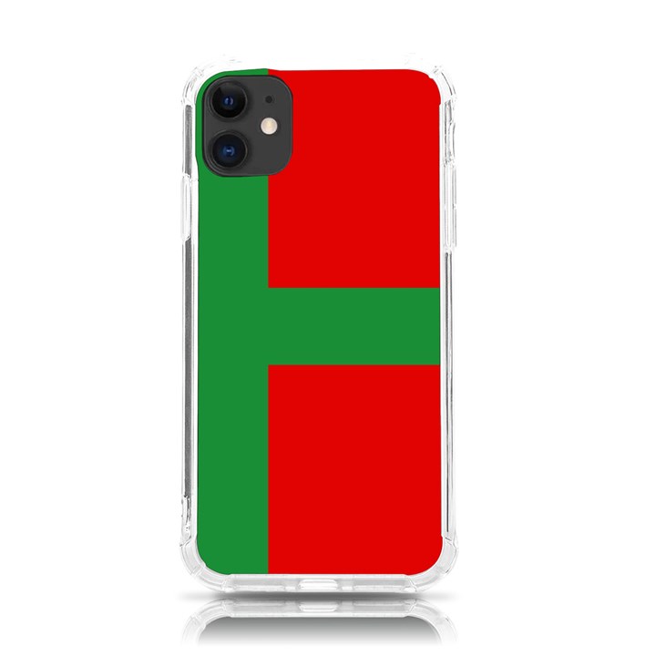 Bornholm Denmark Flag iPhone 11 TPU UV Print Case