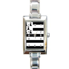 Brittany Flag Rectangle Italian Charm Watch by tony4urban