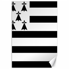 Brittany Flag Canvas 12  X 18  by tony4urban