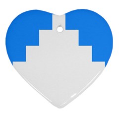 Akershus Flag Heart Ornament (two Sides) by tony4urban