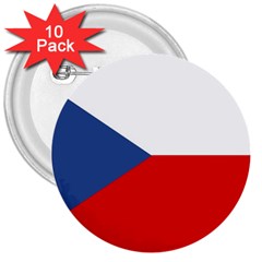 Czech Republic 3  Buttons (10 Pack)  by tony4urban