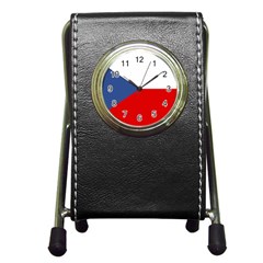 Czech Republic Pen Holder Desk Clock by tony4urban