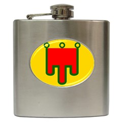 Auvergne Flag Hip Flask (6 Oz) by tony4urban