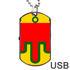 Auvergne Flag Dog Tag Usb Flash (two Sides) by tony4urban