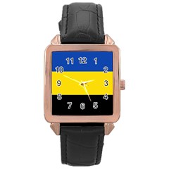 Gelderland Flag Rose Gold Leather Watch  by tony4urban