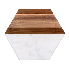 Gelderland Flag Marble Wood Coaster (hexagon)  by tony4urban