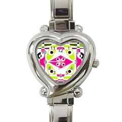 Bohemian Chintz 14 Heart Italian Charm Watch by Mazipoodles