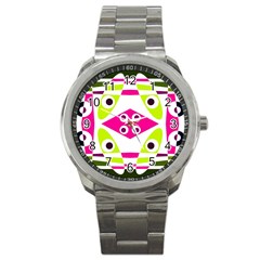 Bohemian Chintz 14 Sport Metal Watch by Mazipoodles