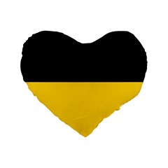 Baden Wurttemberg Flag Standard 16  Premium Flano Heart Shape Cushions by tony4urban