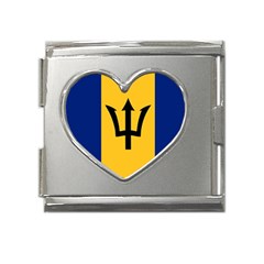 Barbados Mega Link Heart Italian Charm (18mm)