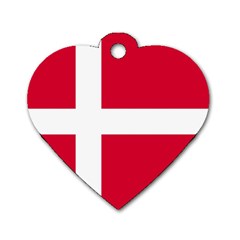 Denmark Dog Tag Heart (One Side)