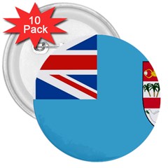 Fiji 3  Buttons (10 Pack) 