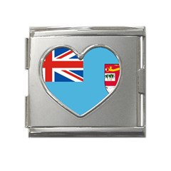 Fiji Mega Link Heart Italian Charm (18mm) by tony4urban