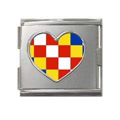 Antwerp Flag Mega Link Heart Italian Charm (18mm) by tony4urban