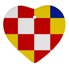 Antwerp Flag Heart Ornament (two Sides) by tony4urban