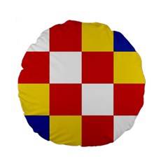 Antwerp Flag Standard 15  Premium Flano Round Cushions by tony4urban