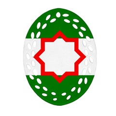 Andalusia Flag Oval Filigree Ornament (two Sides) by tony4urban