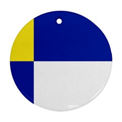 Bratislavsky Flag Round Ornament (Two Sides)