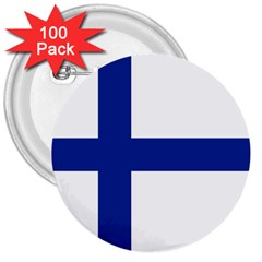 Finland 3  Buttons (100 Pack) 