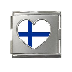 Finland Mega Link Heart Italian Charm (18mm) by tony4urban