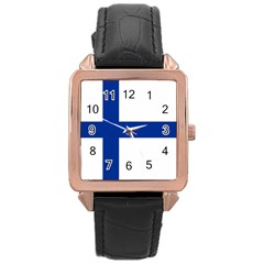 Finland Rose Gold Leather Watch  by tony4urban