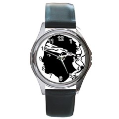 Corsica Flag Round Metal Watch by tony4urban