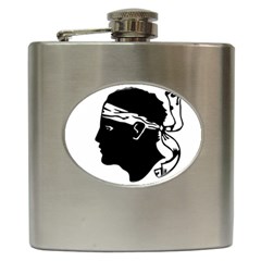 Corsica Flag Hip Flask (6 Oz) by tony4urban