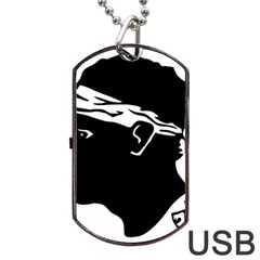 Corsica Flag Dog Tag Usb Flash (one Side) by tony4urban