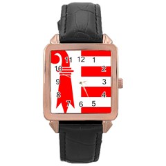 Canton Jura Rose Gold Leather Watch 